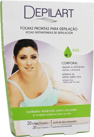Folhas prontas para depilação corporal Depilart